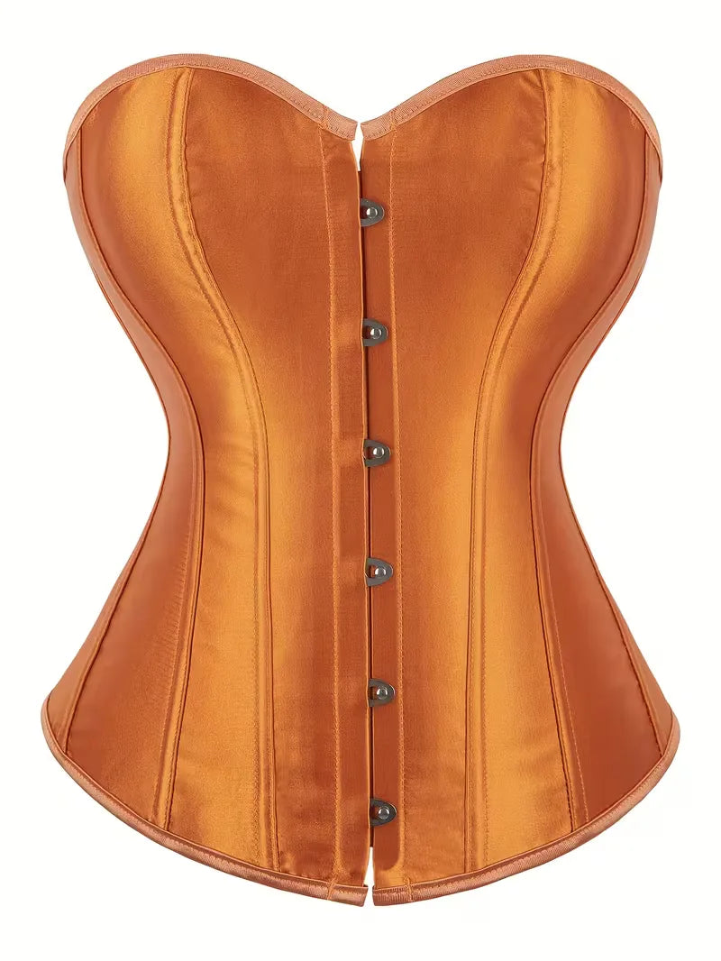 Strapless corset met vetersluiting en knoopsluiting