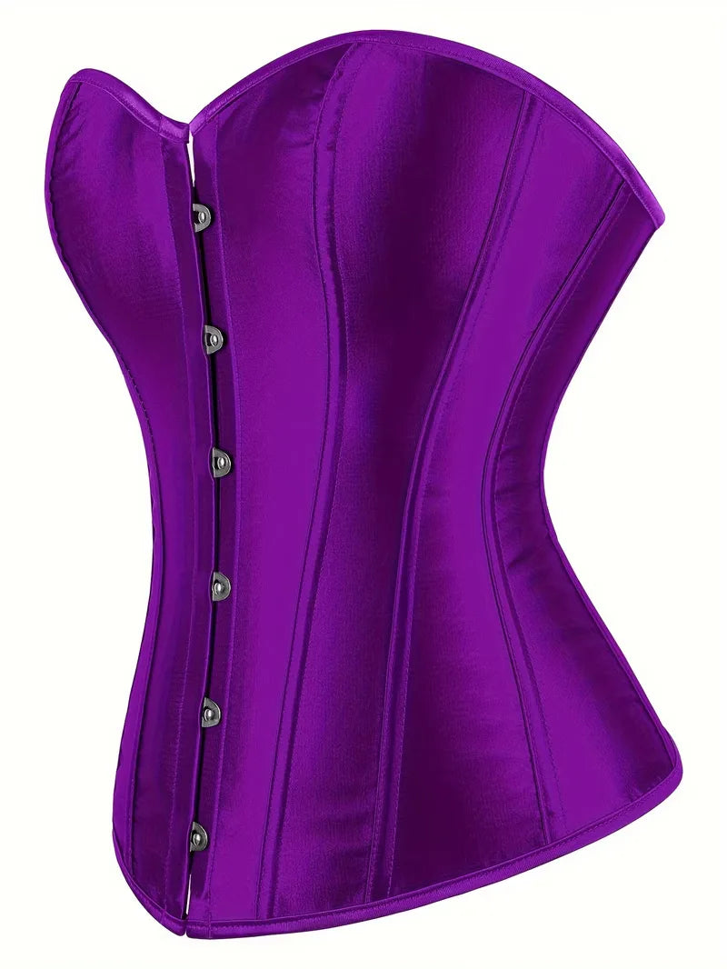 Strapless corset met vetersluiting en knoopsluiting