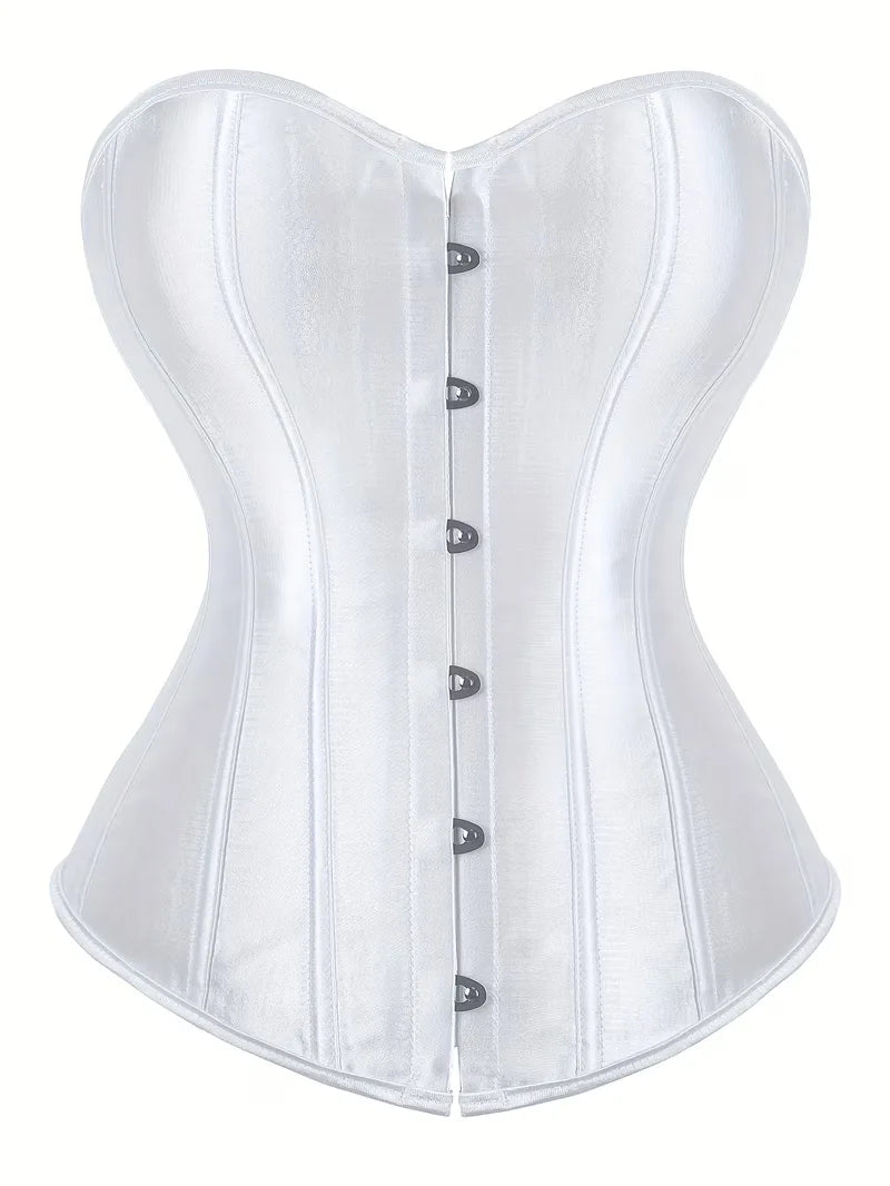 Strapless corset met vetersluiting en knoopsluiting