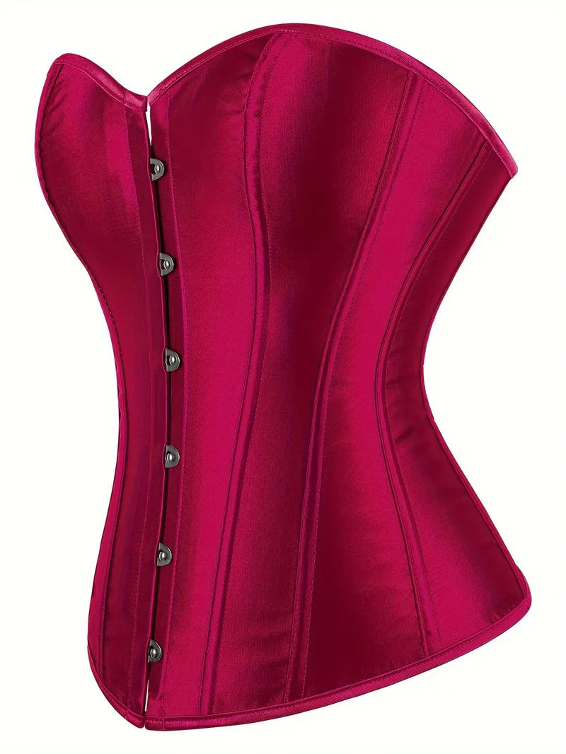 Strapless corset met vetersluiting en knoopsluiting