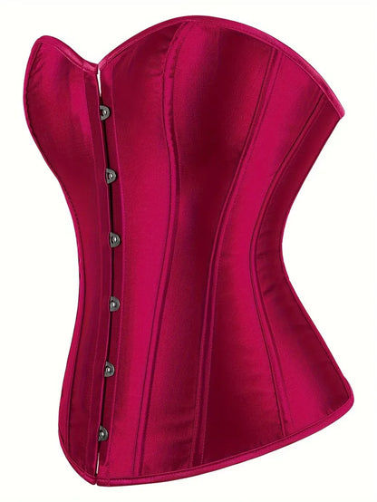 Strapless corset met vetersluiting en knoopsluiting
