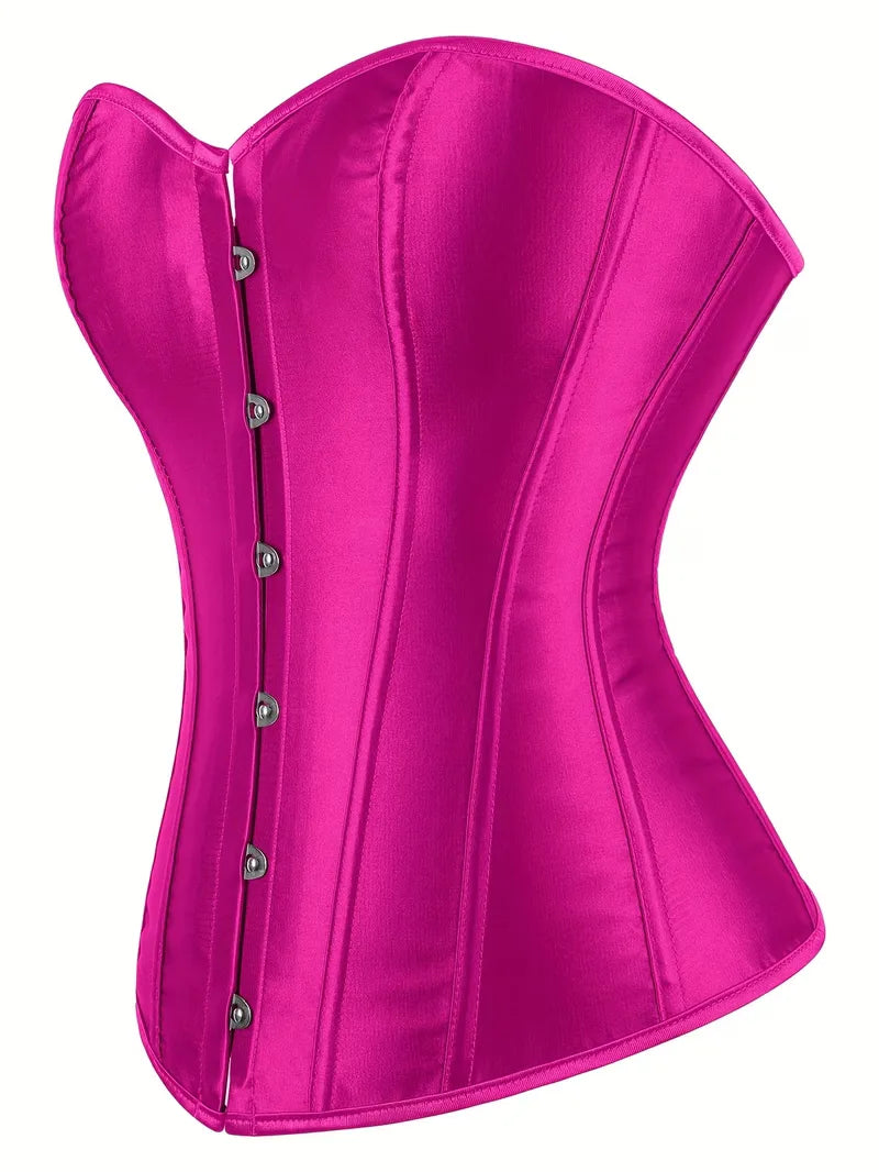 Strapless corset met vetersluiting en knoopsluiting