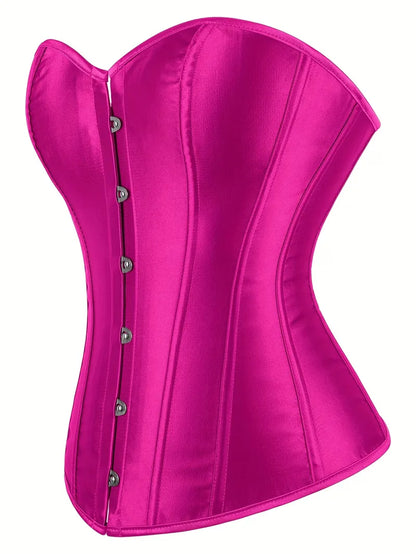 Strapless corset met vetersluiting en knoopsluiting