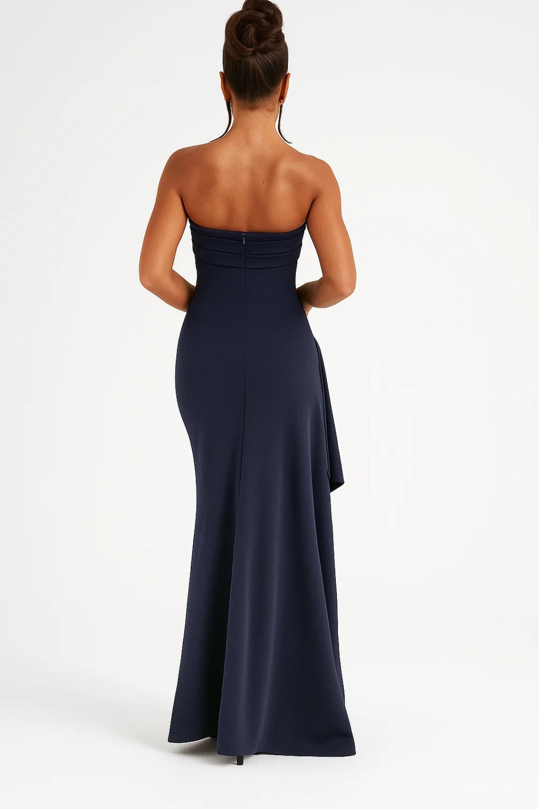 Elegante Maxi Jurk Dames Strapless met Hoge Split