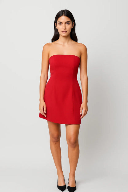 Strapless Mini Jurk Dames Feestjurk Figuuronderscheidend - StudioMarella