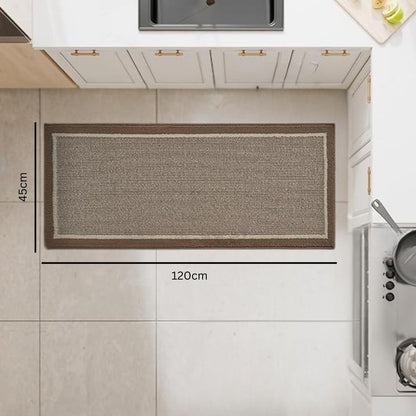 Keukenmat Elegante Structuur Antislip Comfort Textiel Polypropyleen Beige Bruin Grijs Toepassingen Keuken Gang Wasruimte