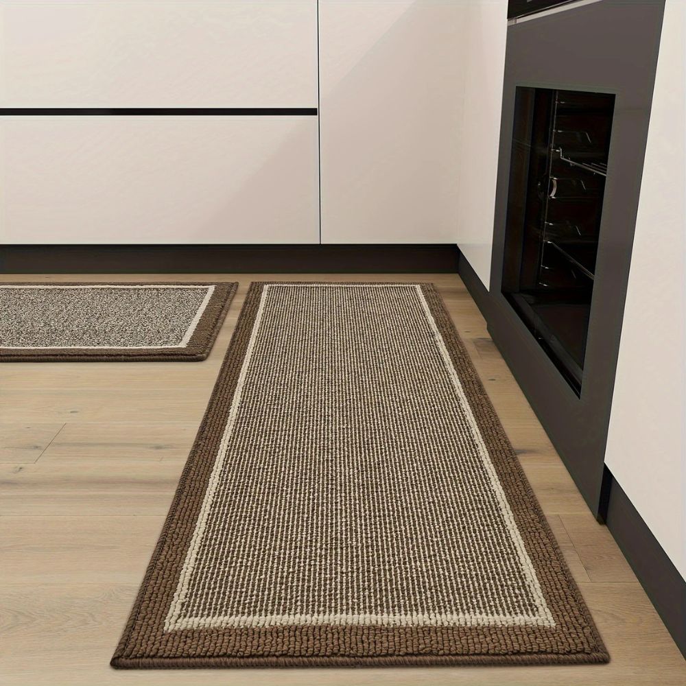 Keukenmat Elegante Structuur Antislip Comfort Textiel Polypropyleen Beige Bruin Grijs Toepassingen Keuken Gang Wasruimte