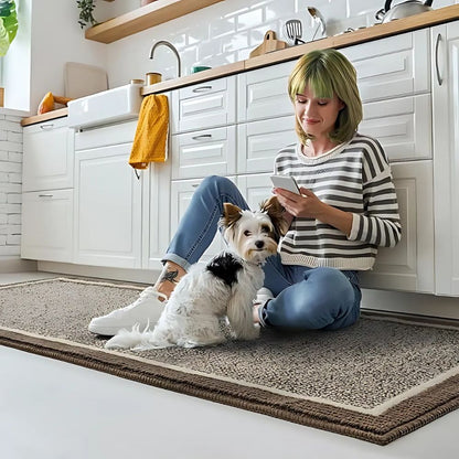 Keukenmat Elegante Structuur Antislip Comfort Textiel Polypropyleen Beige Bruin Grijs Toepassingen Keuken Gang Wasruimte