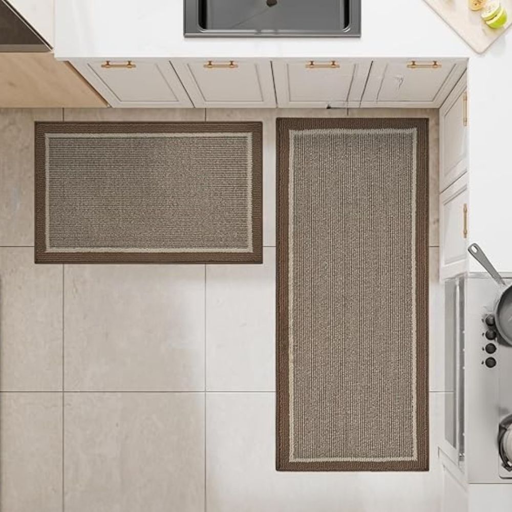 Keukenmat Elegante Structuur Antislip Comfort Textiel Polypropyleen Beige Bruin Grijs Toepassingen Keuken Gang Wasruimte