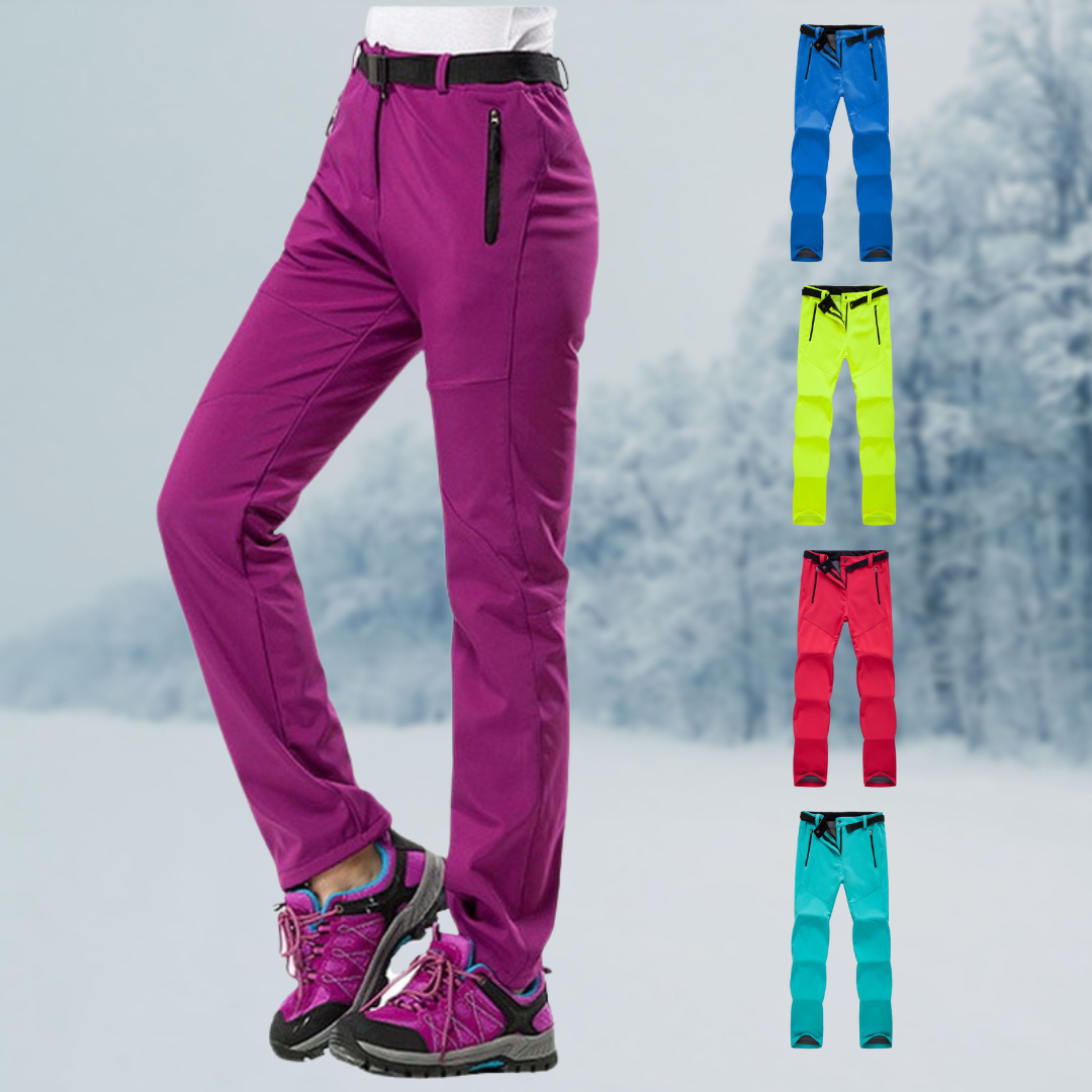Wandelbroek Dames Waterdicht met Fleece en Stretch