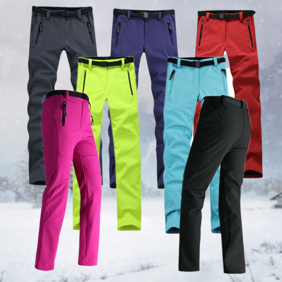 Wandelbroek Dames Waterdicht met Fleece en Stretch