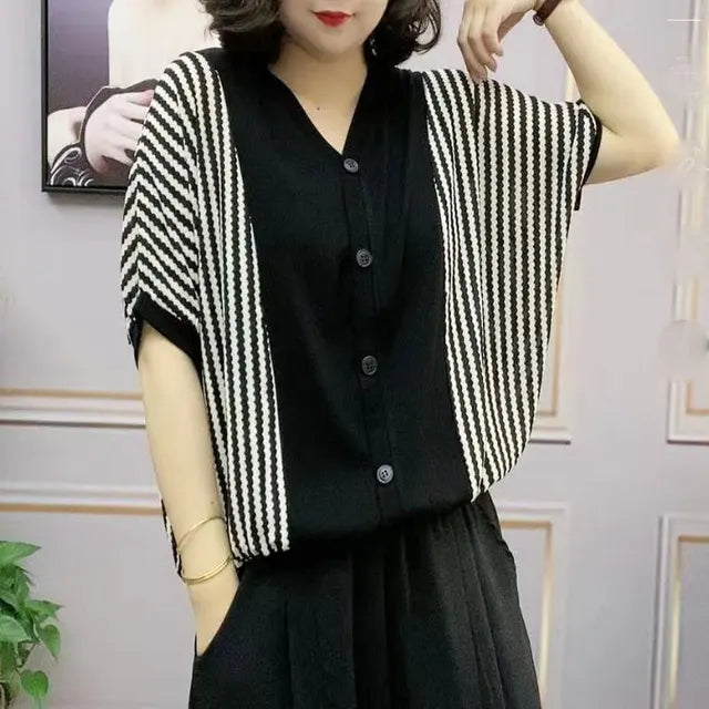 Streeppatronen Blouse voor Vrouw Casual Kleding