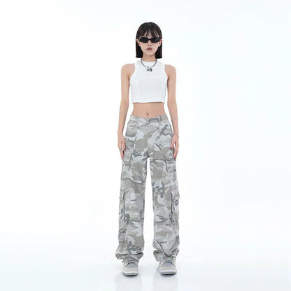 Streetwear Camouflage Cargo Broek Heren Urban Stijl