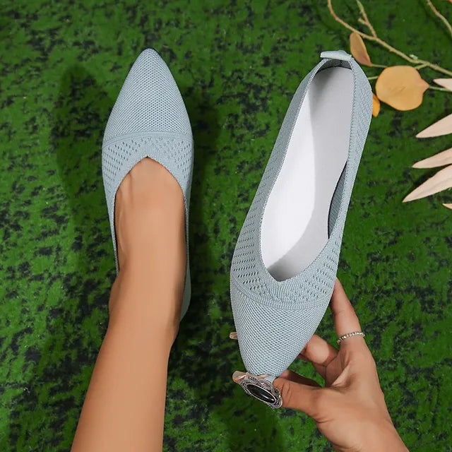 Dames Loafers van PU en Mesh met Puntneus