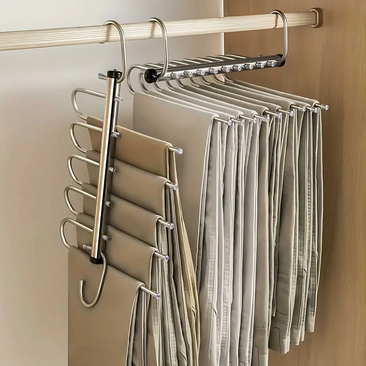 Kledinghaak Organizer Meerdere Stangen Roestvrij Staal Ruimtebesparend Broek Sjaal Handdoek