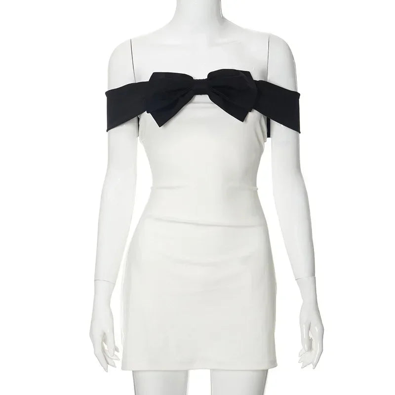 Korte Mini Jurk Strik Rood Zomerjurk