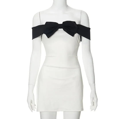 Korte Mini Jurk Strik Rood Zomerjurk