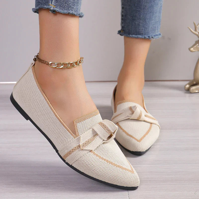 Dames Instappers Strik Design Comfortabele Zomerschoenen