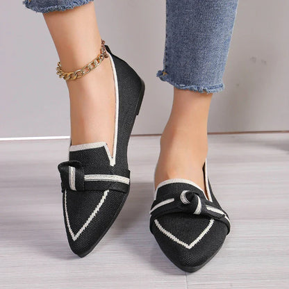 Dames Instappers Strik Design Comfortabele Zomerschoenen