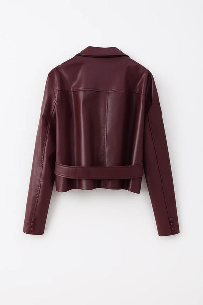 Korte Jas Dames met Strikdetail Elegant Aansluitend