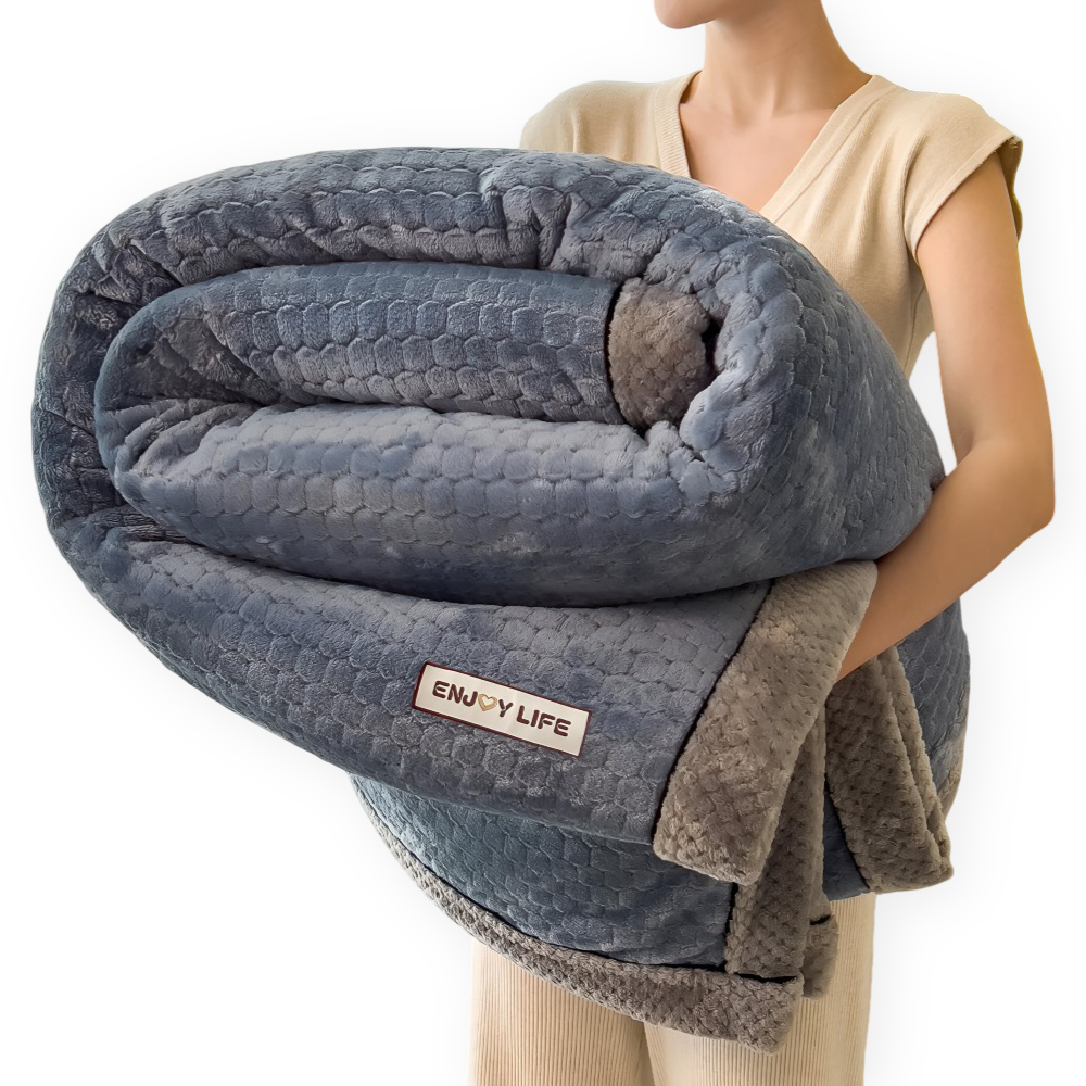 Fleece Deken Plaid Zacht Warm Patchwork Winter 300-350g M2