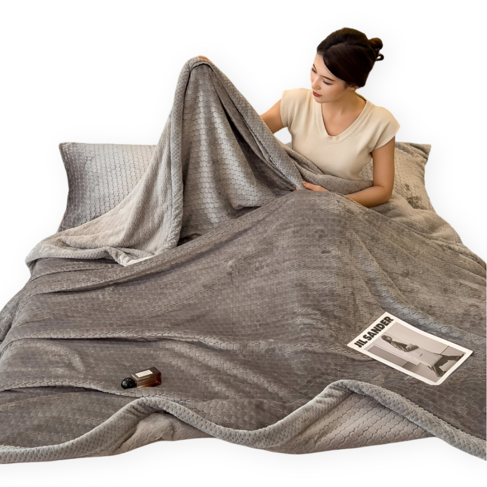 Fleece Deken Plaid Zacht Warm Patchwork Winter 300-350g M2