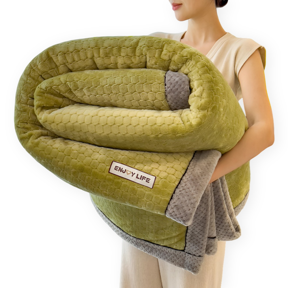 Fleece Deken Plaid Zacht Warm Patchwork Winter 300-350g M2