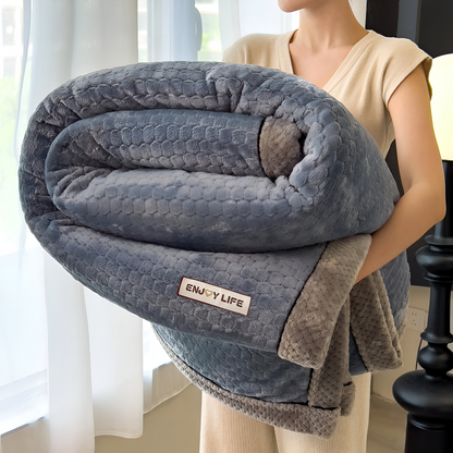 Fleece Deken Plaid Zacht Warm Patchwork Winter 300-350g M2