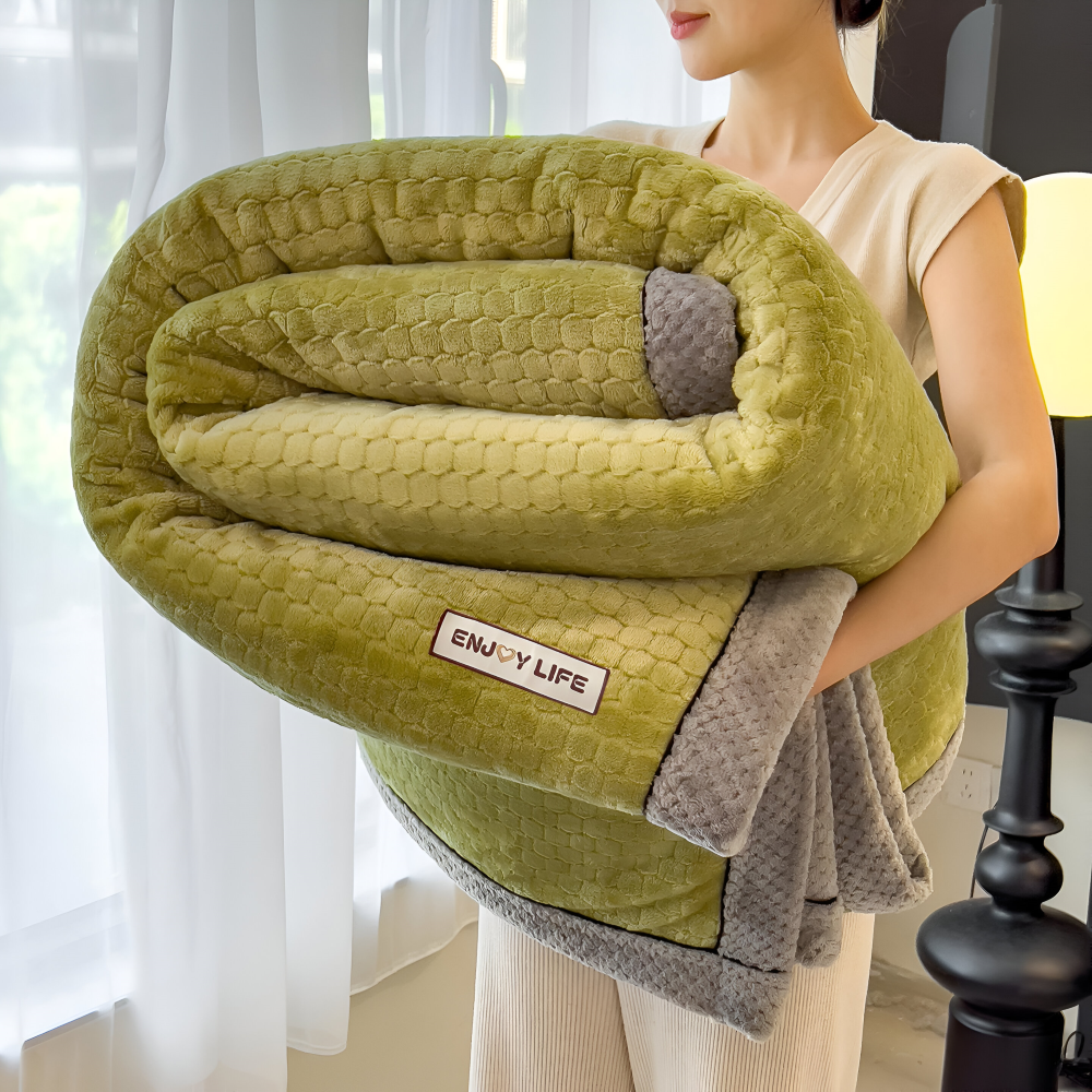 Fleece Deken Plaid Zacht Warm Patchwork Winter 300-350g M2