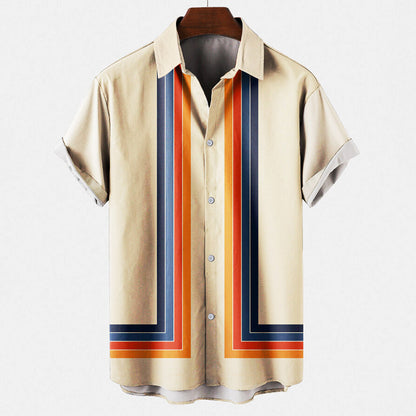 Heren Overhemd Retro Stijl Modern Katoen - StudioMarella