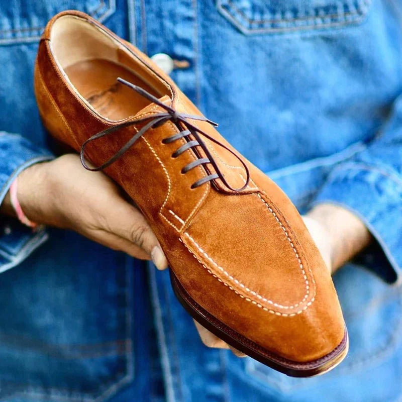 Lederen Oxfords Schoenen Klassiek Wildleder Bruin