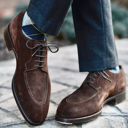 Lederen Oxfords Schoenen Klassiek Wildleder Bruin