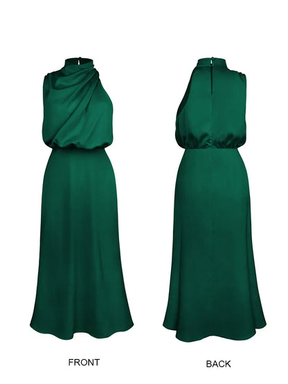 Satijnen Maxi Jurk Elegant Lang voor Vrouw