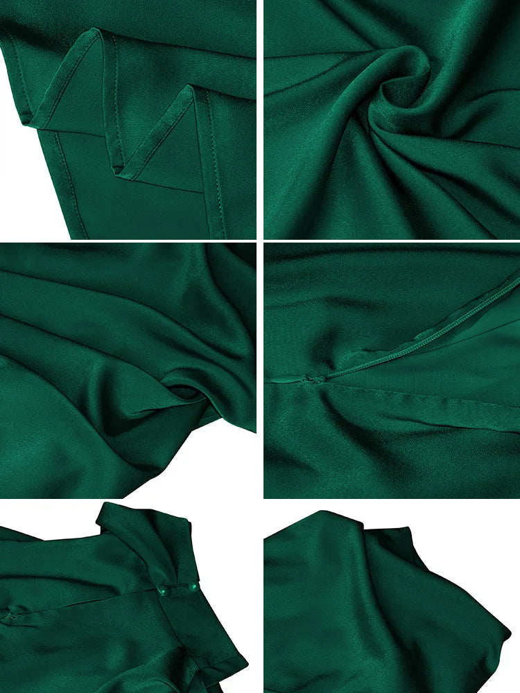 Satijnen Maxi Jurk Elegant Lang voor Vrouw