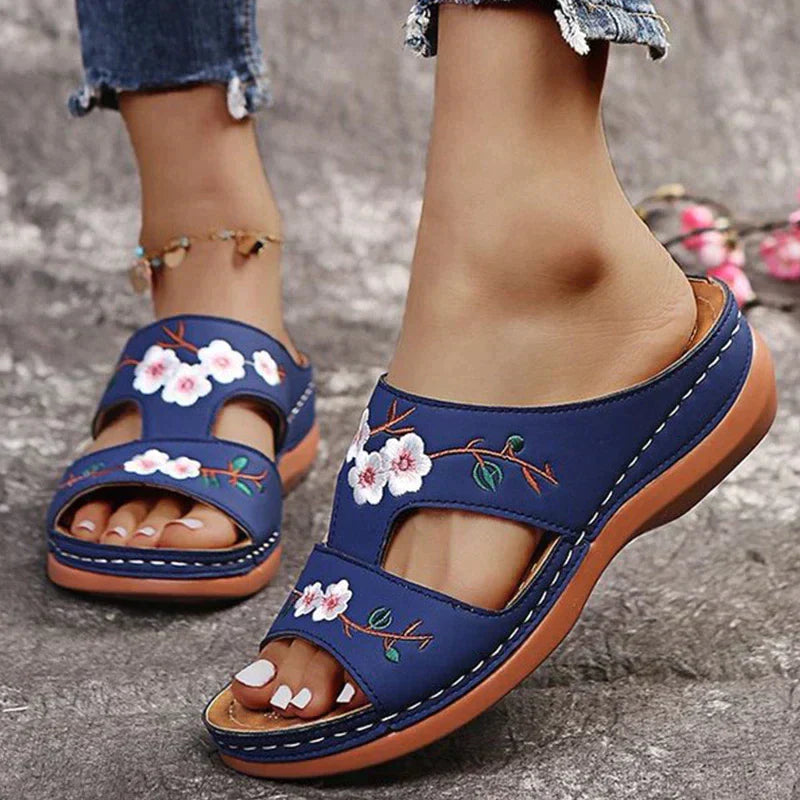 Orthopedische Sandalen Retro Bloem Comfortabel