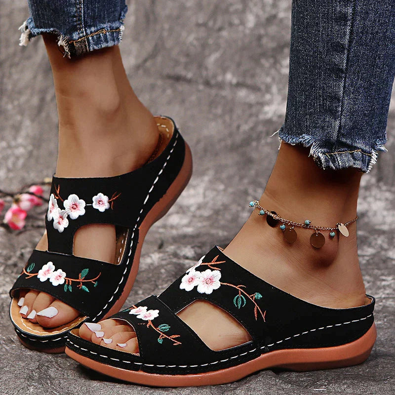 Orthopedische Sandalen Retro Bloem Comfortabel