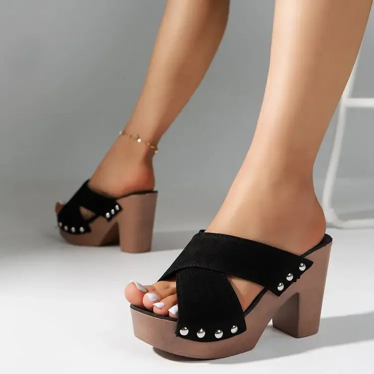 Elegante Zomersandalen voor Vrouw met Hoge Hak