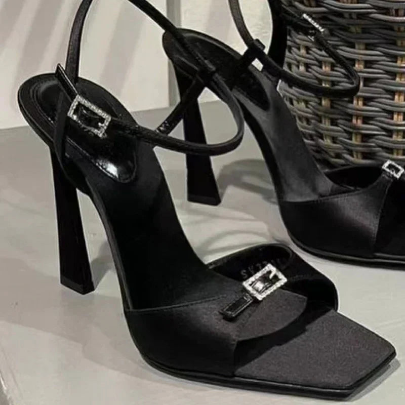 Hoge Hak Sandalen Glamour Design Glanzend