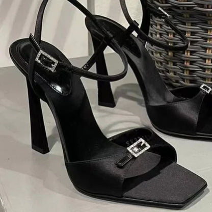 Hoge Hak Sandalen Glamour Design Glanzend
