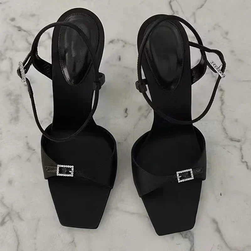 Hoge Hak Sandalen Glamour Design Glanzend