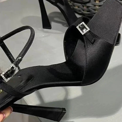 Hoge Hak Sandalen Glamour Design Glanzend