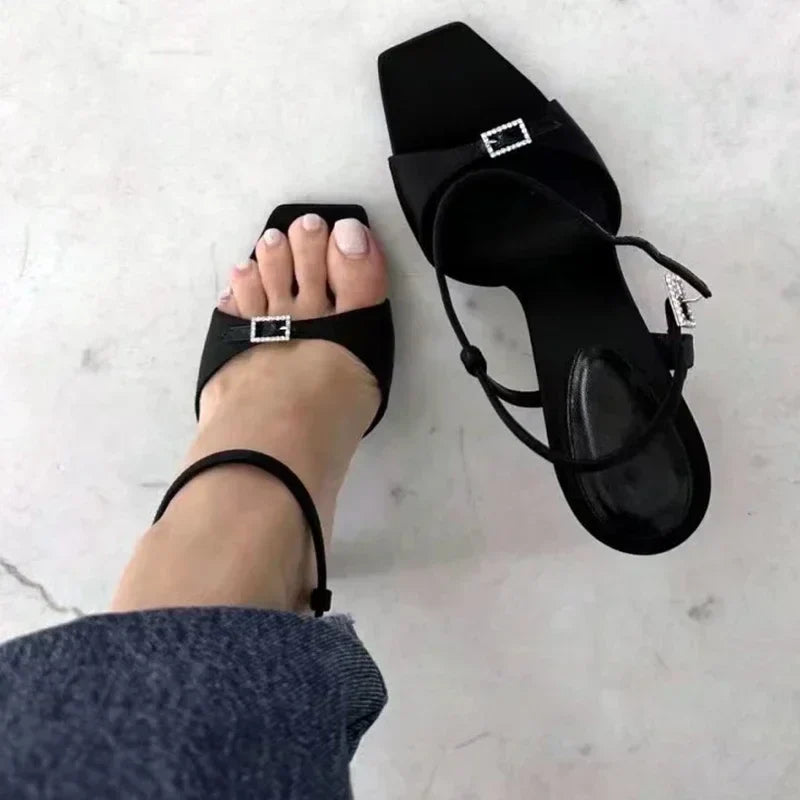 Hoge Hak Sandalen Glamour Design Glanzend