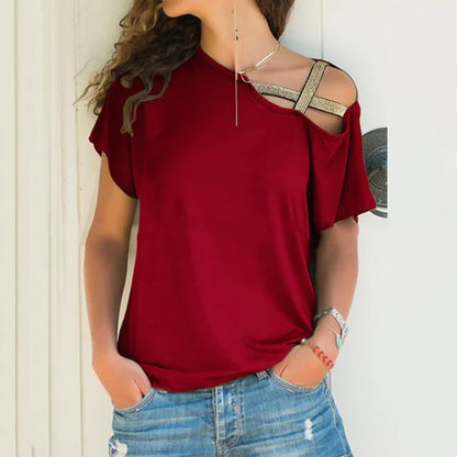 Dames T-shirt Zomer Korte Mouwen Casual Sunshine Yellow