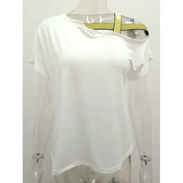 Dames T-shirt Zomer Korte Mouwen Casual Sunshine Yellow