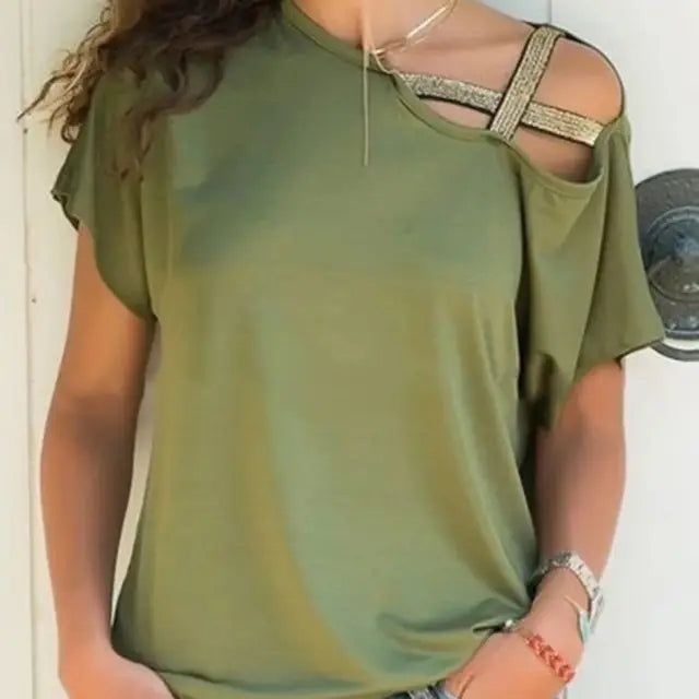 Dames T-shirt Zomer Korte Mouwen Casual Sunshine Yellow