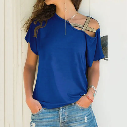 Dames T-shirt Zomer Korte Mouwen Casual Sunshine Yellow