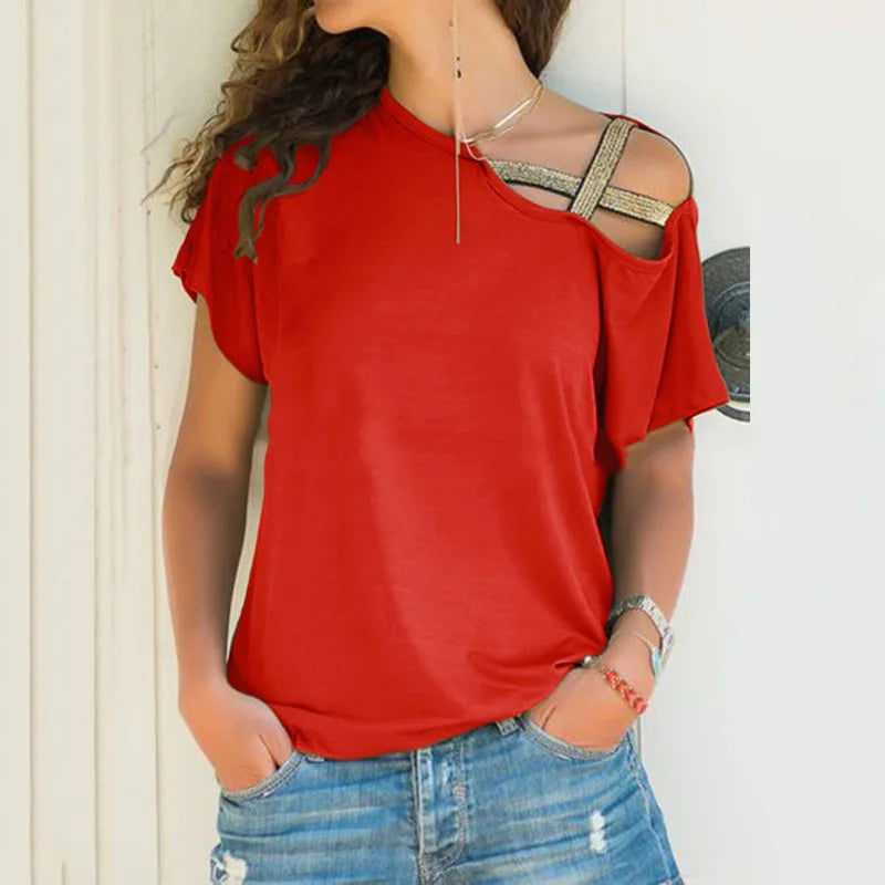 Dames T-shirt Zomer Korte Mouwen Casual Sunshine Yellow