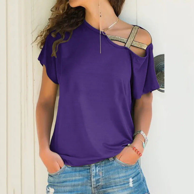 Dames T-shirt Zomer Korte Mouwen Casual Sunshine Yellow