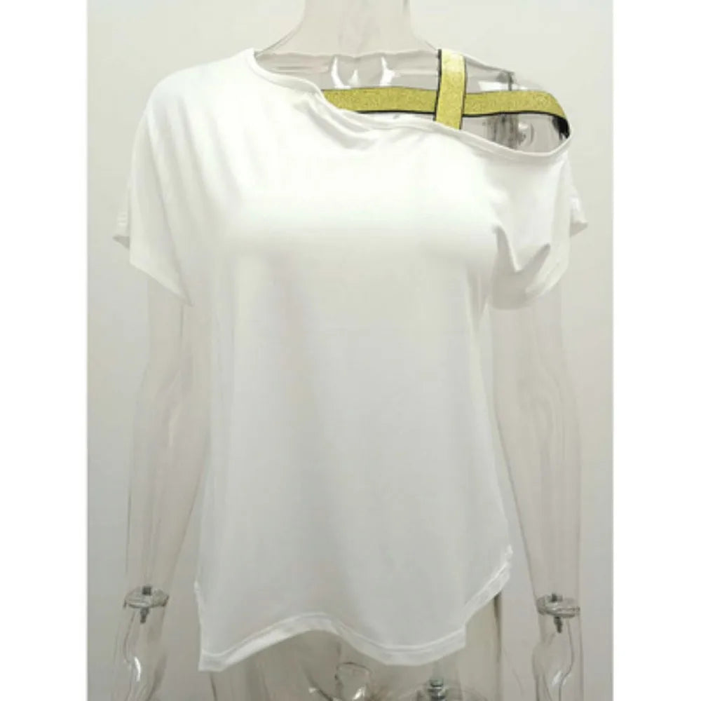 Dames T-shirt Zomer Korte Mouwen Casual Sunshine Yellow