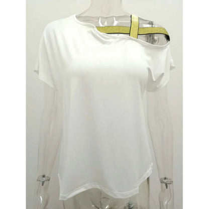Dames T-shirt Zomer Korte Mouwen Casual Sunshine Yellow